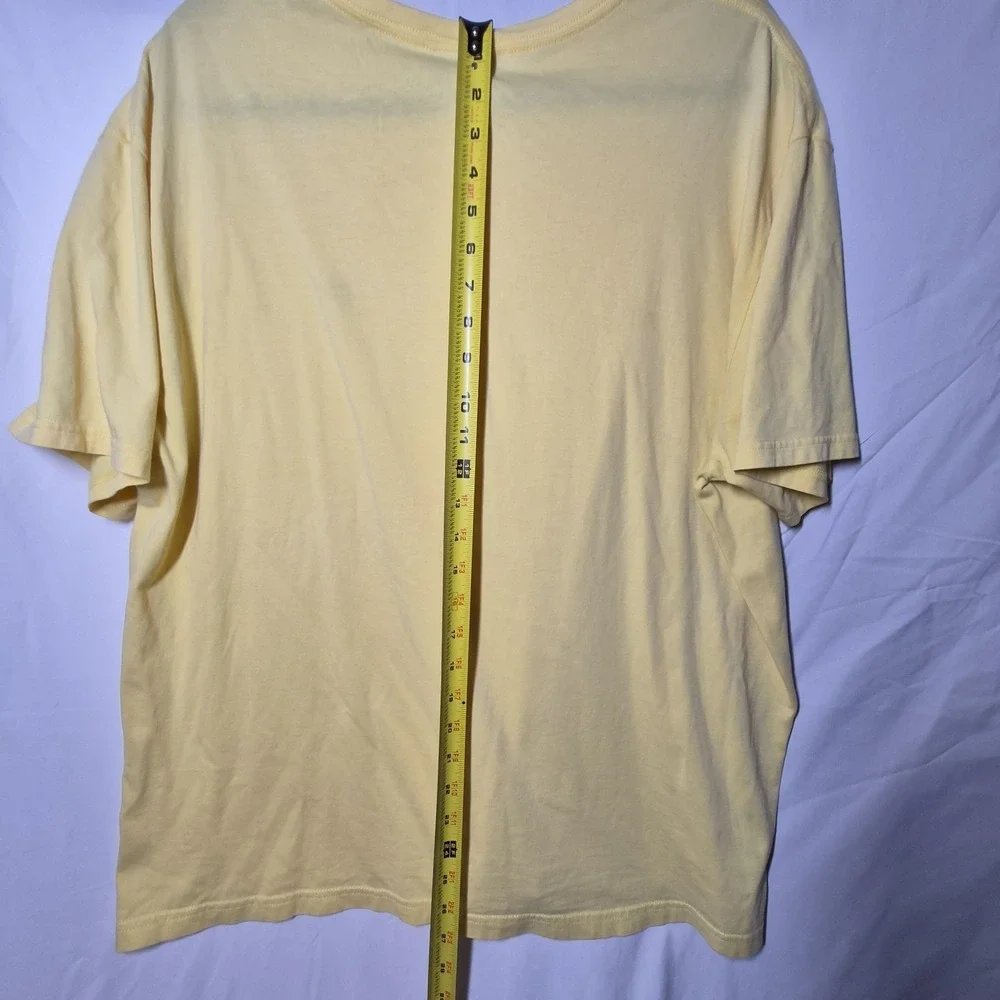 Ralph‎ Lauren T Shirt Yellow Size XL Blue Pony Logo Casual